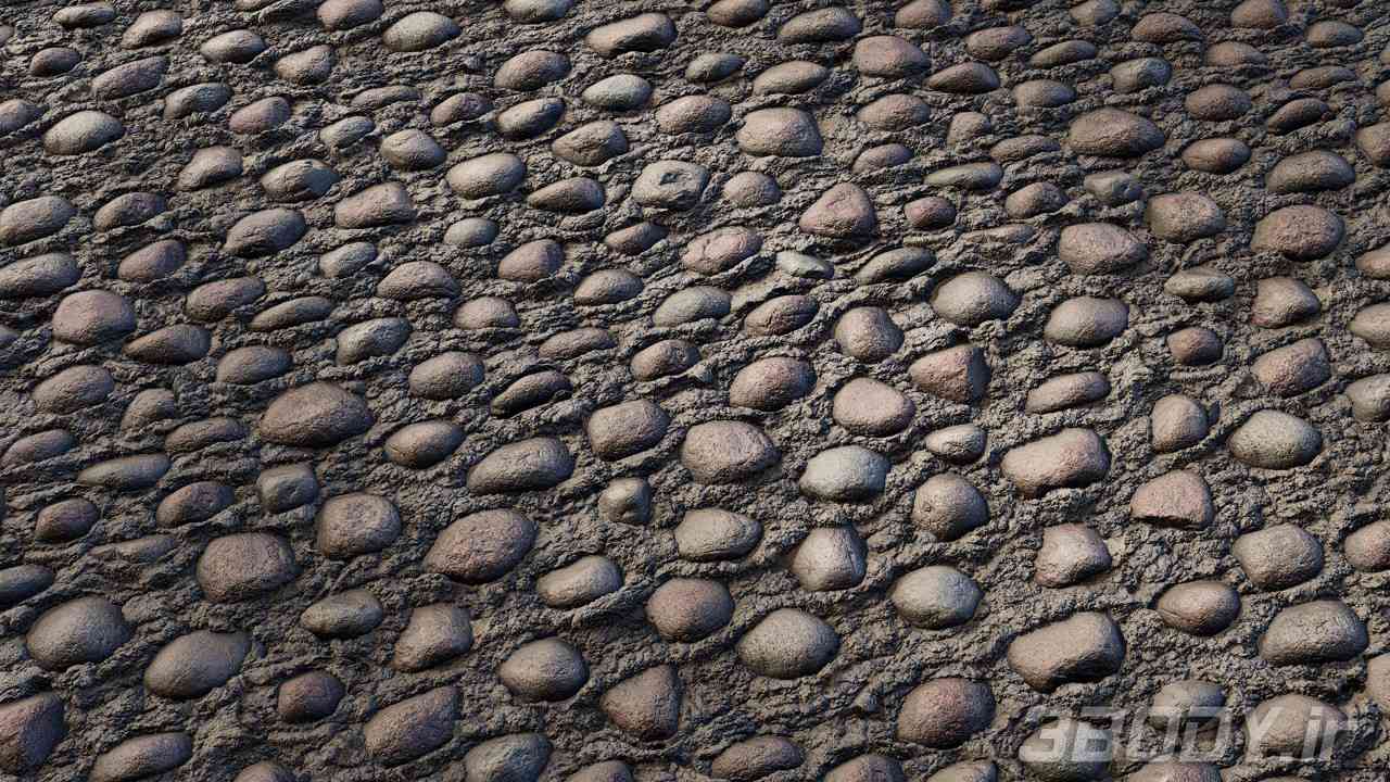 متریال سنگفرش cobblestone stone عکس 1